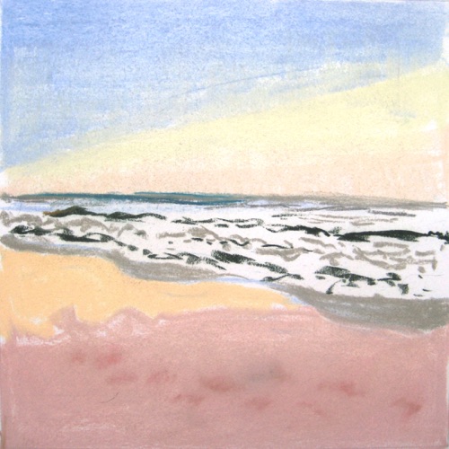 Pink Beach, Sept. 18; 
Chalk Pastel, 1995;
10 x 10 in.